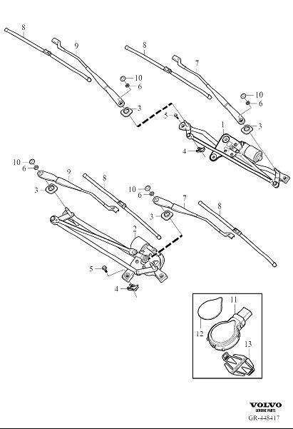 Full size assembly image of Windscreen wipers, windshield wipers (1/1)