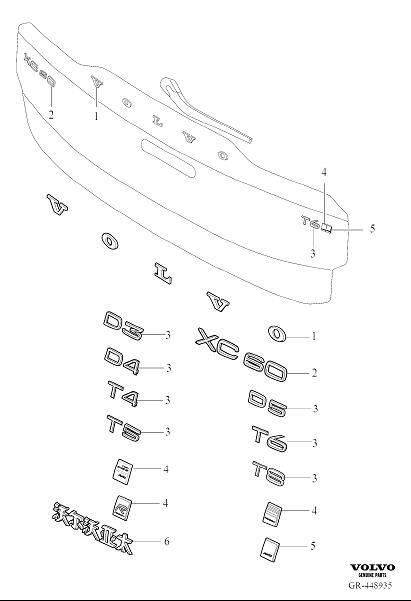 Diagram Badge for your 2011 Volvo XC60   