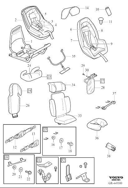 Diagram Child protection for your 1998 Volvo V70   
