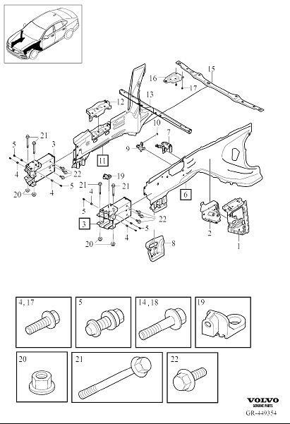 Diagram Member system front for your 2006 Volvo XC90   