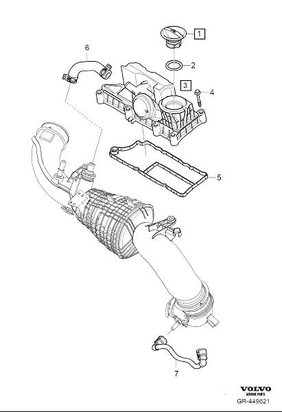 Diagram Crankcase ventilation for your 2012 Volvo S60   