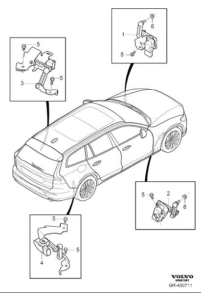 Full size assembly image of Position sensor, headlamp levelling (1/1)