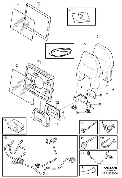 Diagram Tablet holder for your 2011 Volvo XC60   