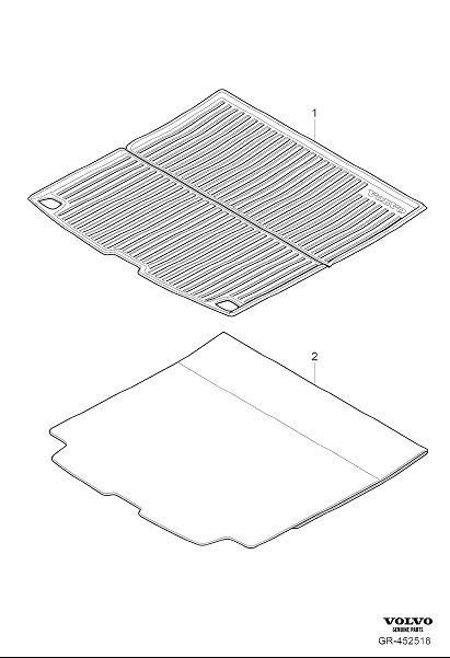 Diagram Cargo compartment mats for your Volvo S60 Cross Country  