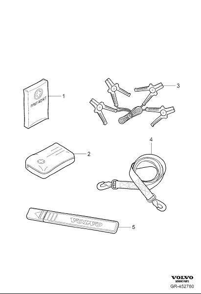 Diagram Safety kit for your 2013 Volvo XC60   