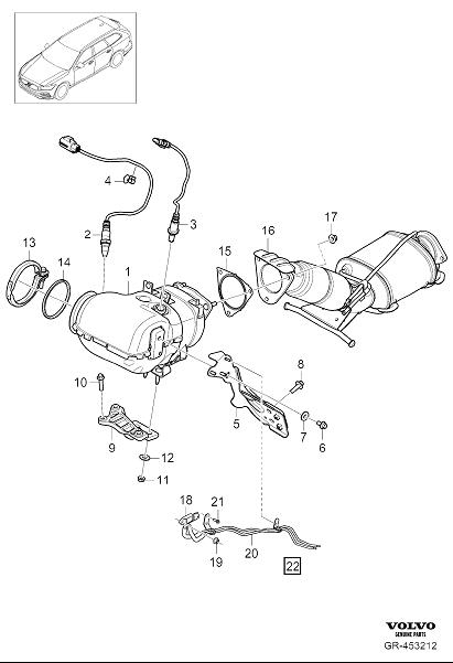 Diagram Catalytic converter for your Volvo XC60  