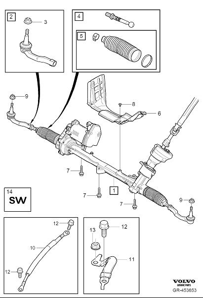 Diagram Steering gear for your 2020 Volvo XC60   