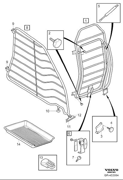 Diagram Dog cage for your 2013 Volvo XC90   
