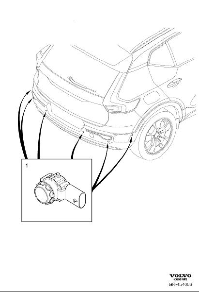 Diagram Park assist rear for your 2020 Volvo XC60   