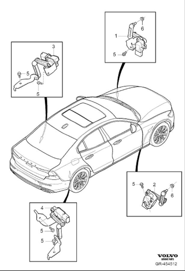 Full size assembly image of Position sensor, headlamp levelling (1/1)