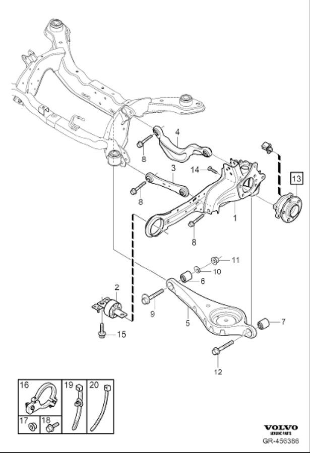 Diagram Rear suspension for your 2011 Volvo XC70   