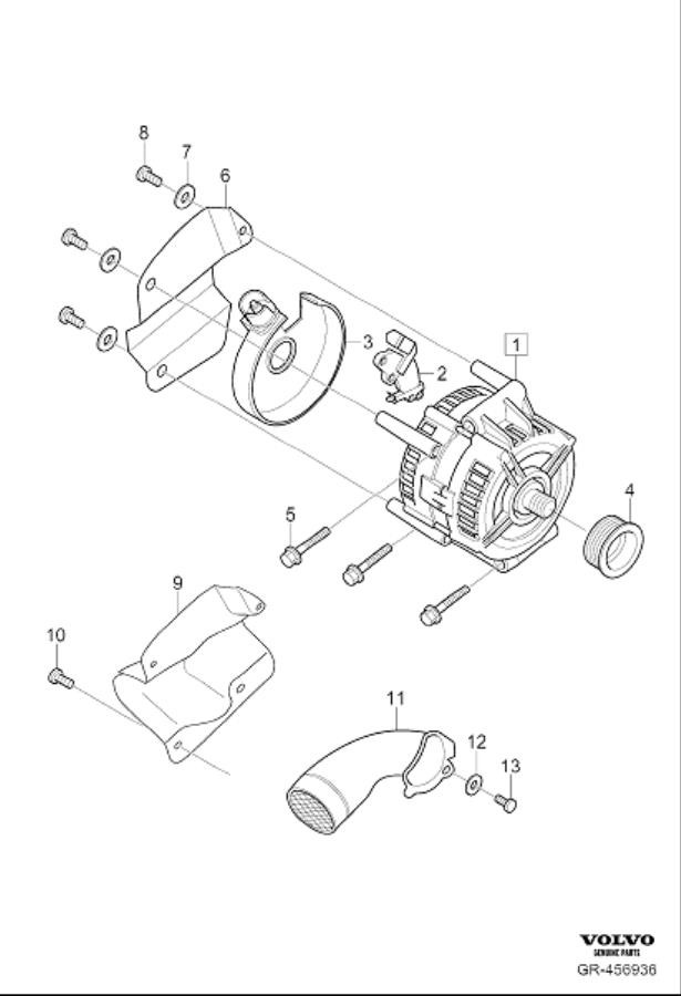 Diagram Alternator, generator (ac) for your 2023 Volvo XC90   