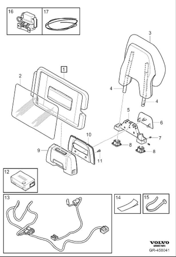 Diagram Tablet holder for your 2014 Volvo XC60   
