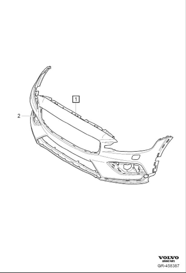 Diagram Bumper front for your Volvo V60 Cross Country  