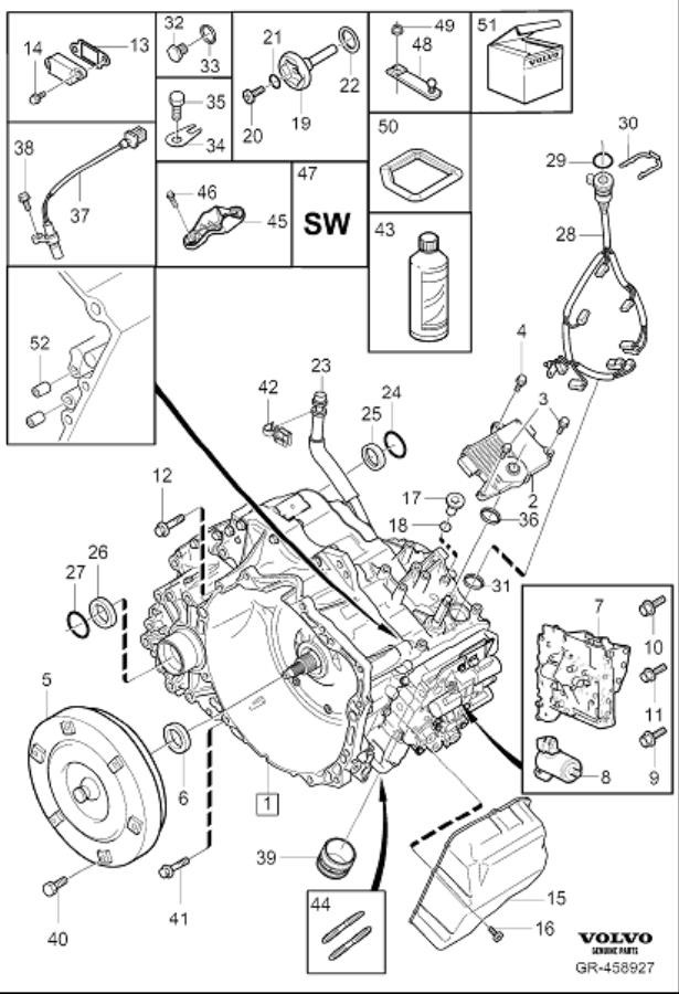 Diagram Automatic transmission for your 2013 Volvo XC60   