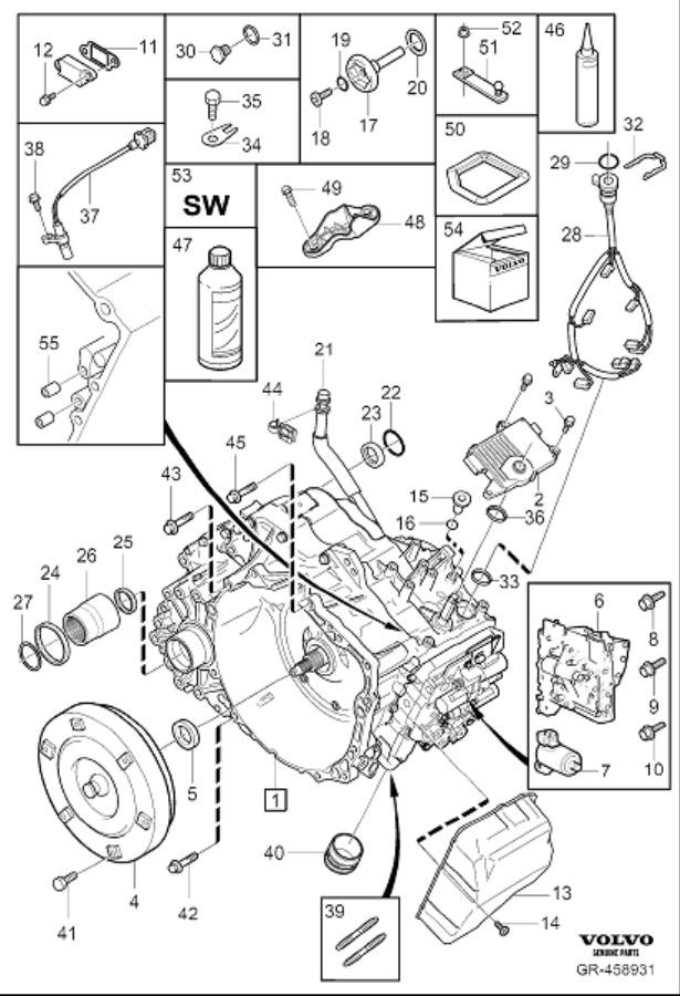 Diagram Automatic transmission for your 2015 Volvo XC60  3.2l 6 cylinder 