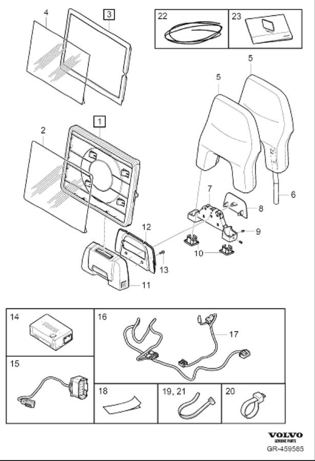 Diagram Tablet holder for your Volvo S60 Cross Country  