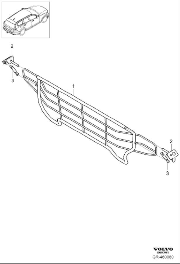 Diagram Protecting grating for your 2018 Volvo V60 Cross Country   