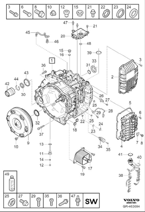 Diagram Automatic transmission for your Volvo S60  