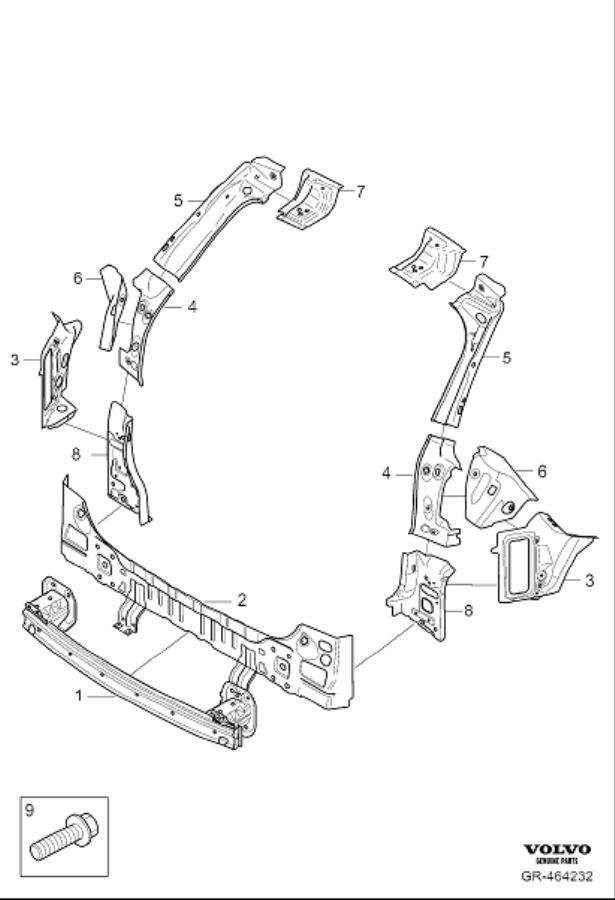 Diagram Rear section for your 2016 Volvo XC60   