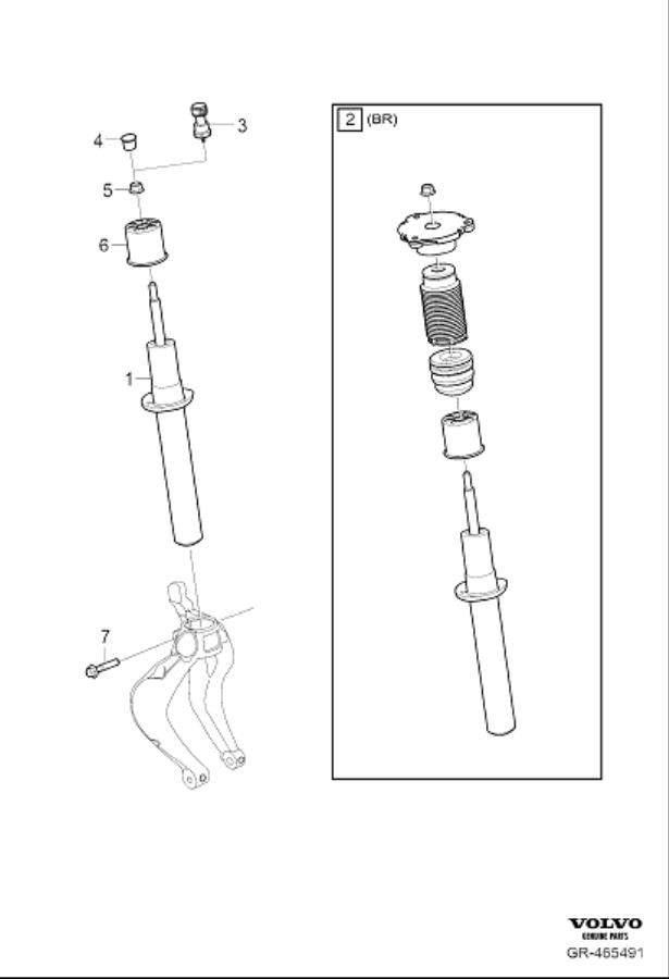 Diagram Shock absorber front for your 2018 Volvo XC60   