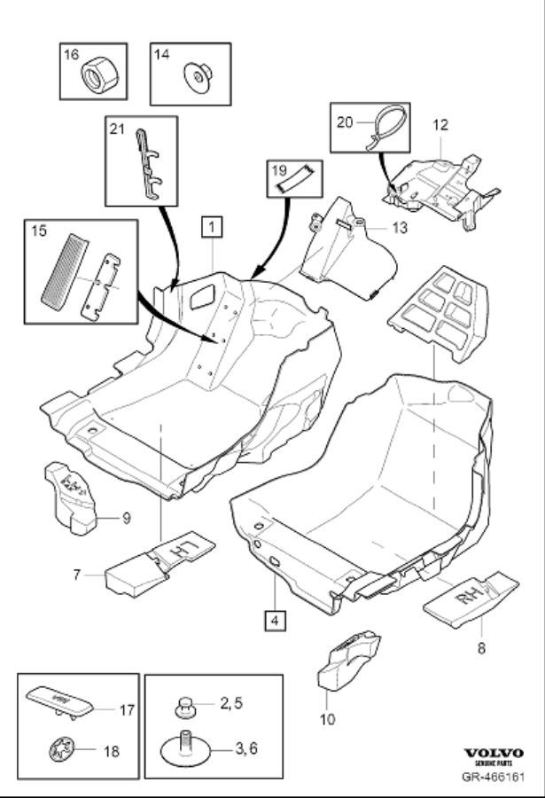 Full size assembly image of Floor upholstery front (1/1)