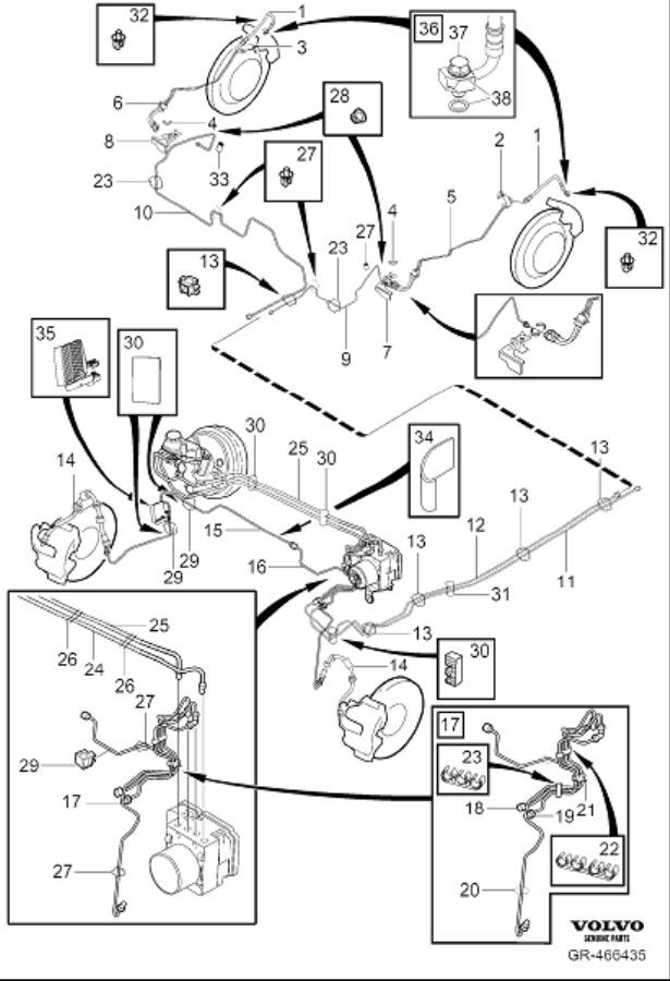 Full size assembly image of Brake line with connections (1/1)