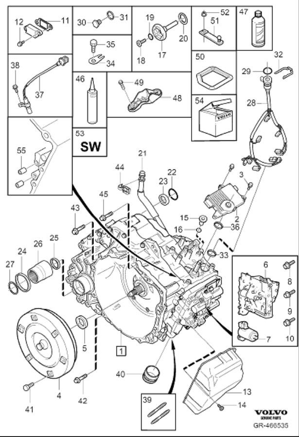 Diagram Automatic transmission for your 2015 Volvo XC70  3.2l 6 cylinder 