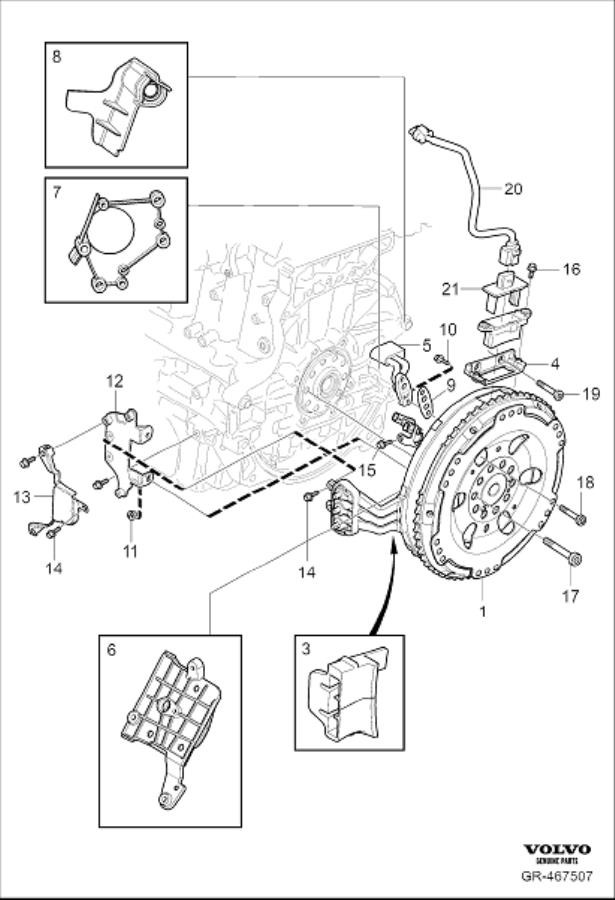 Diagram Integrated Starter Generator Module (ISGM) for your Volvo