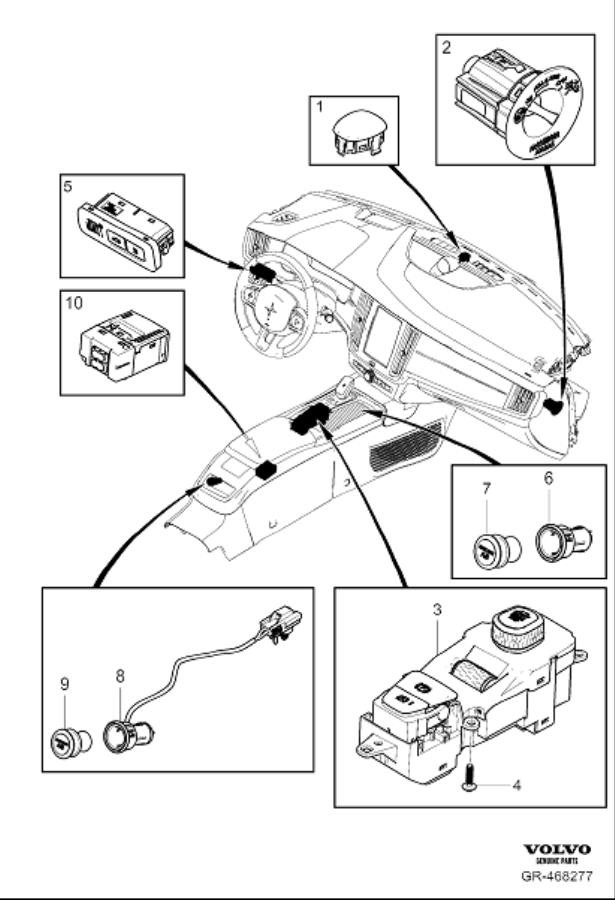 Diagram Switch other for your 2015 Volvo V60 Cross Country   