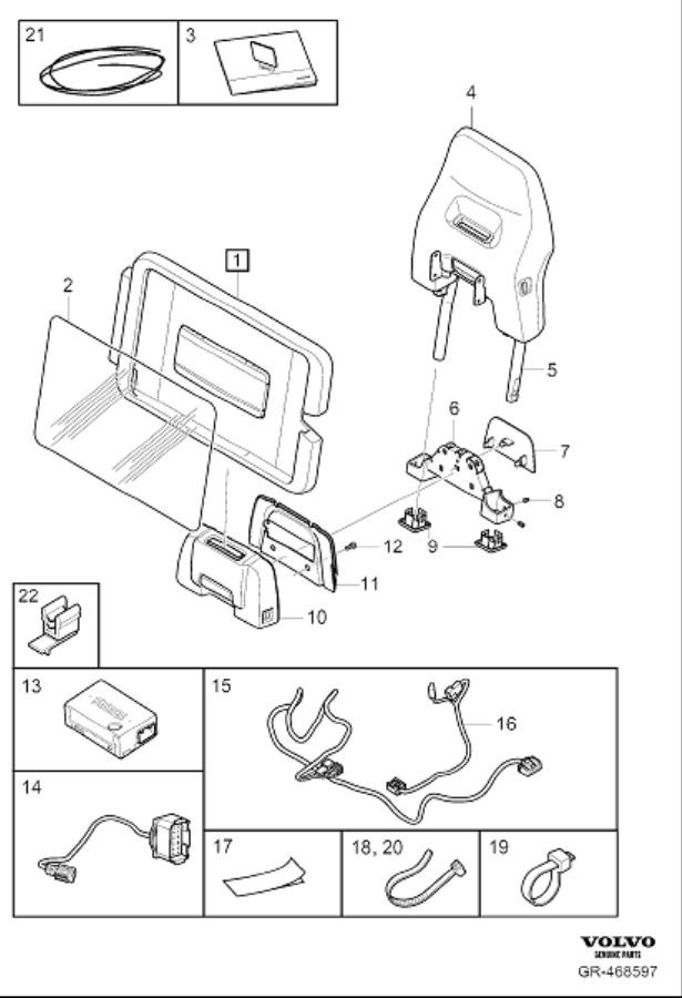 Diagram Tablet holder for your 2012 Volvo XC60   