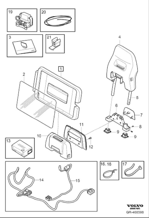 Diagram Tablet holder for your 2012 Volvo XC60   