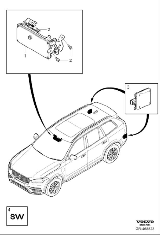 Diagram Collision warning for your Volvo XC60  