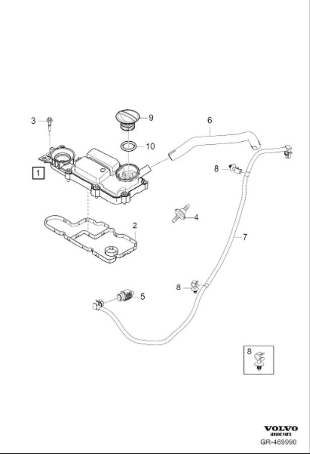 Diagram Crankcase ventilation for your 2021 Volvo S90   