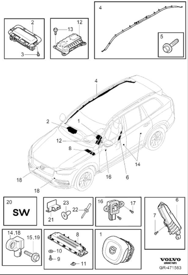 Diagram Airbag for your 2010 Volvo XC60   
