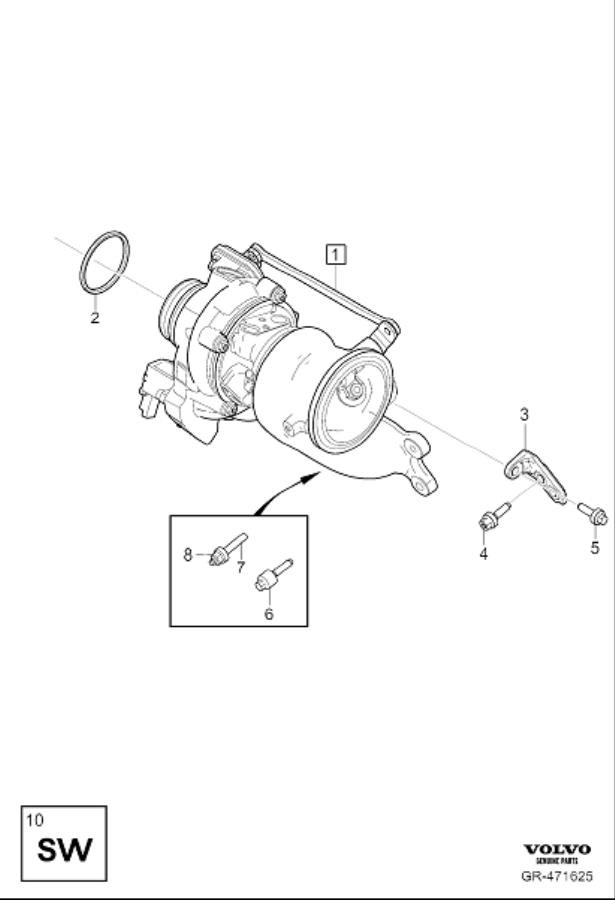 Diagram Compressor exhaust for your Volvo XC60  