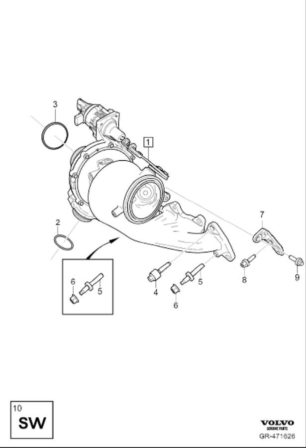 Full size assembly image of Compressor exhaust (1/1)