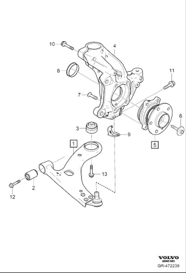 Diagram Front wheel suspension for your Volvo XC40  