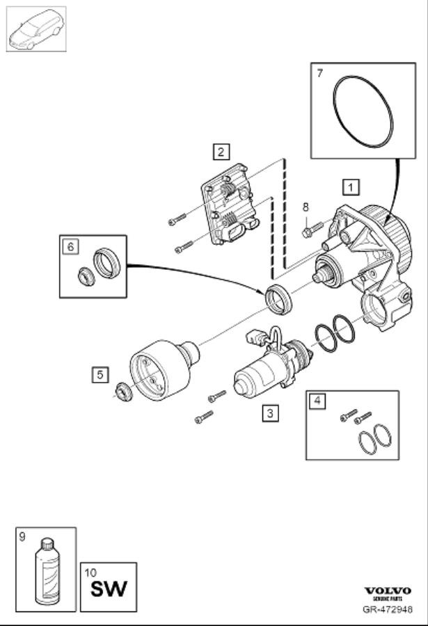 Diagram Active On demand Coupling, AOC for your 2009 Volvo XC60   