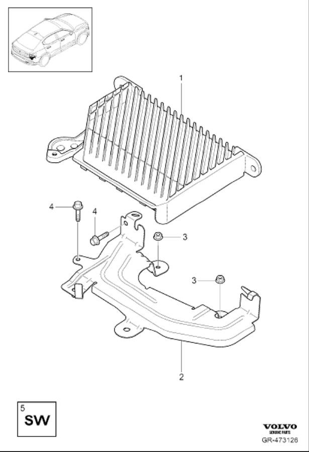 Diagram Amplifier (AUD) for your Volvo S60 Cross Country  