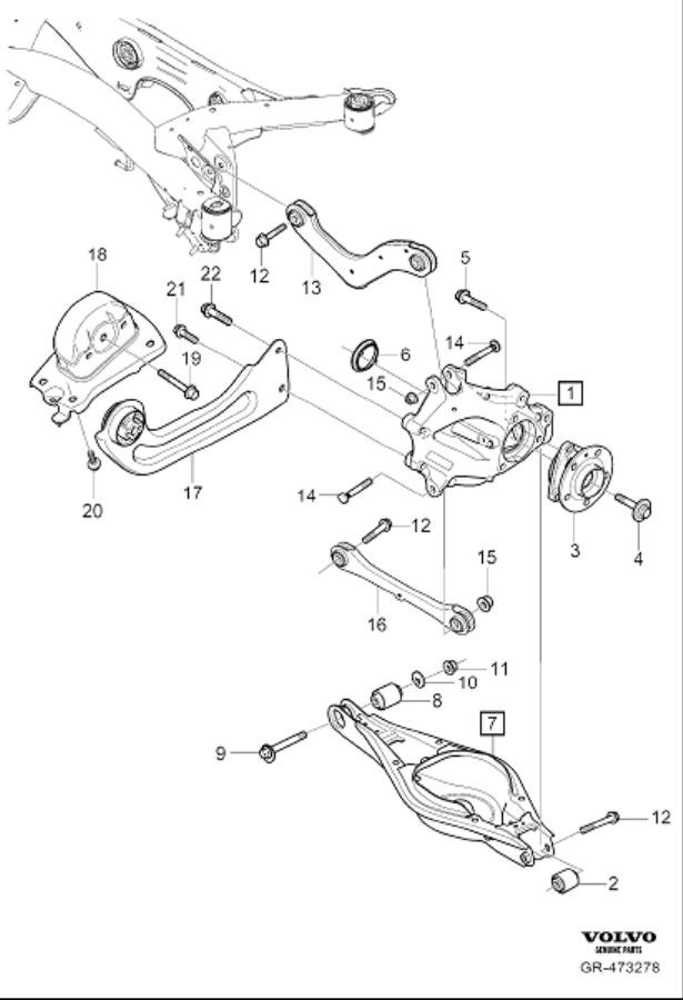 Diagram Rear suspension for your Volvo XC40  