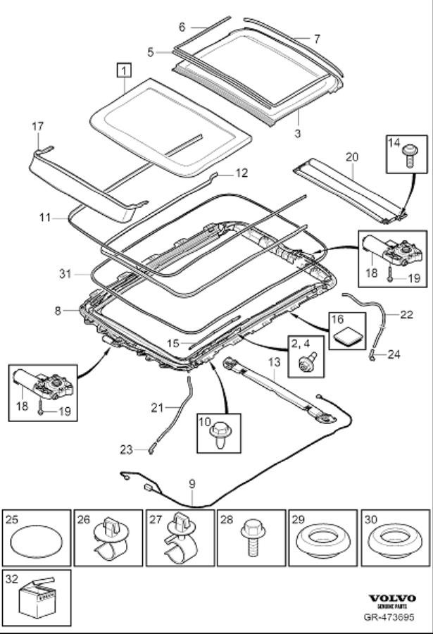 Full size assembly image of Roof hatch (1/1)
