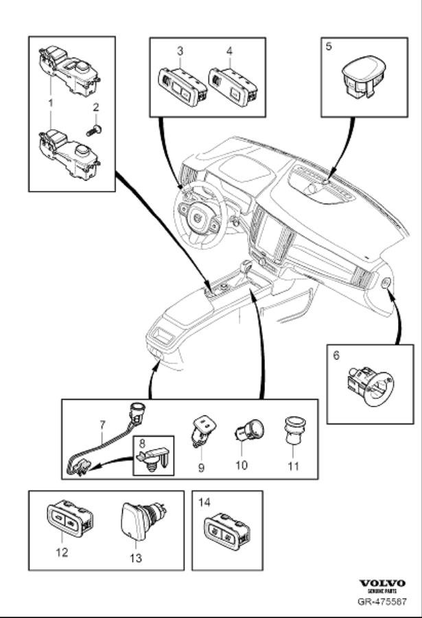 Diagram Switch other for your Volvo S90  