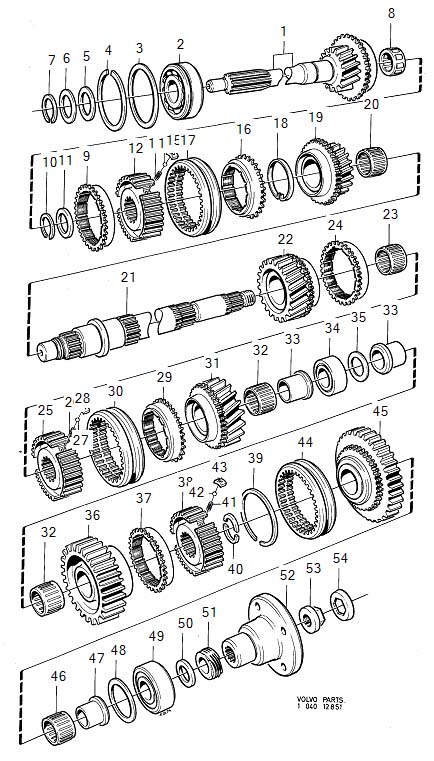 Full size assembly image of Gearbox, transmission (1/6)