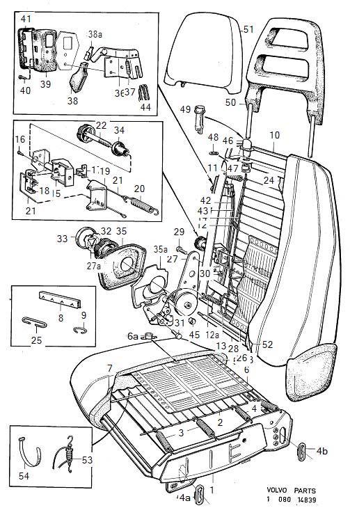 Diagram Front seat, frontseat for your Volvo