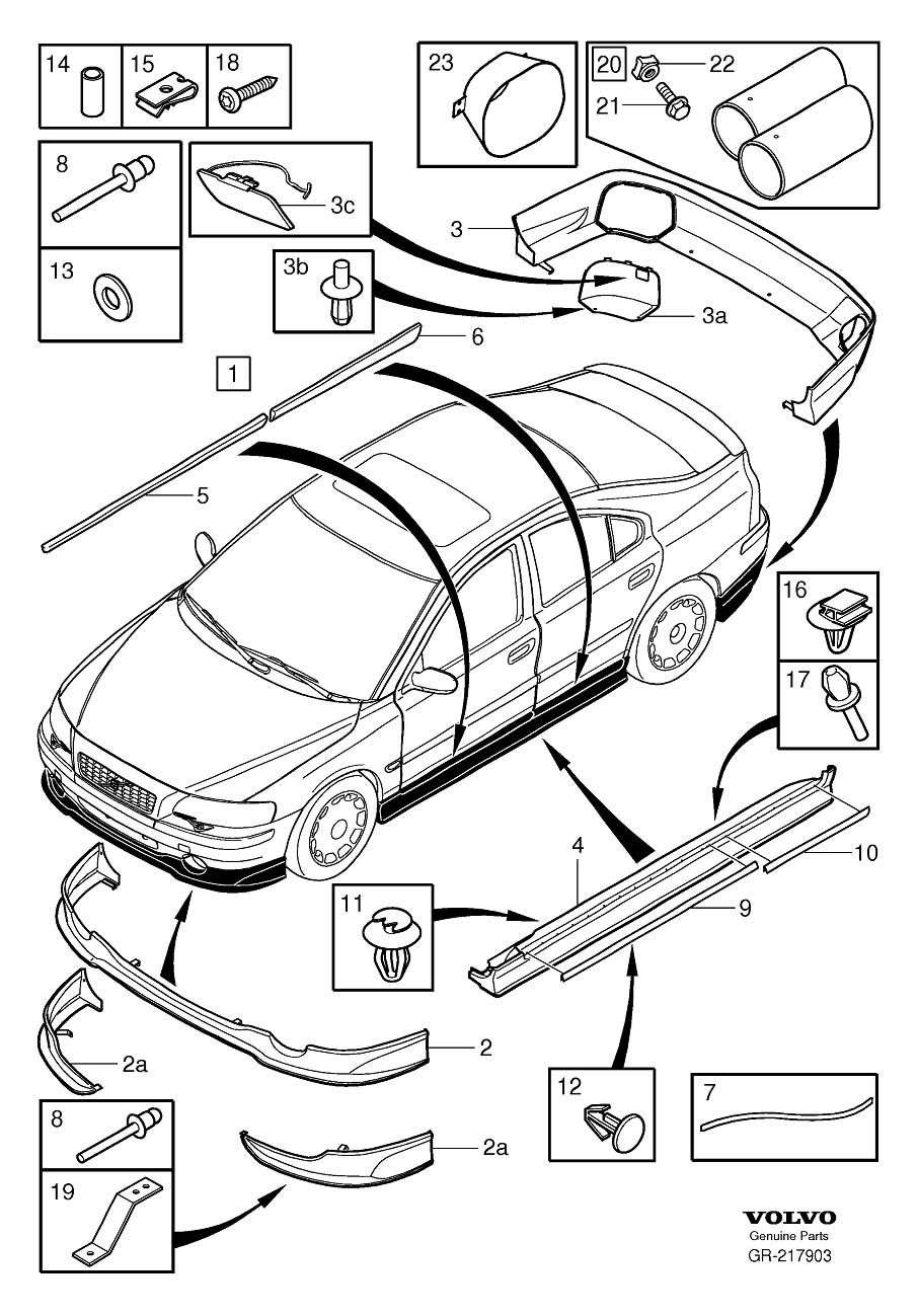 Diagram Air guides for your 2019 Volvo XC60   