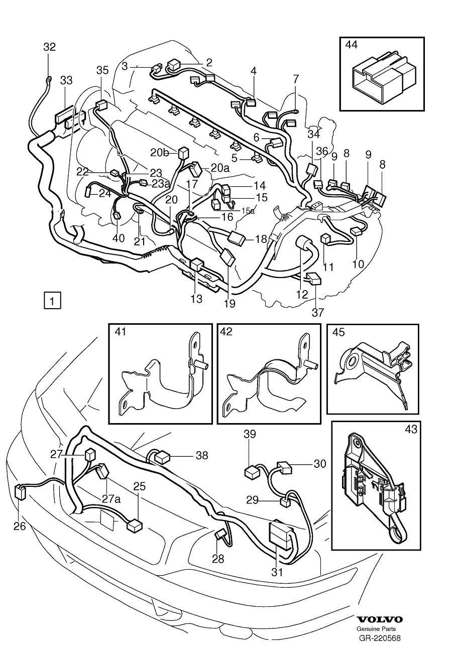 Diagram Cable harness for your Volvo S60 Cross Country  