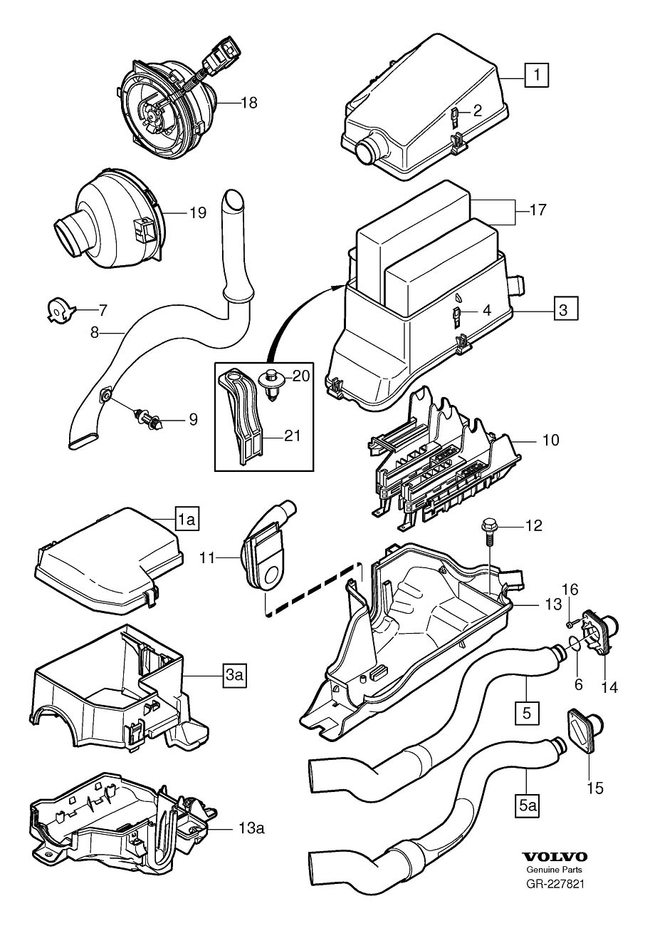 Diagram Central electrical unit, electrical distribution centre for your 2008 Volvo S60   