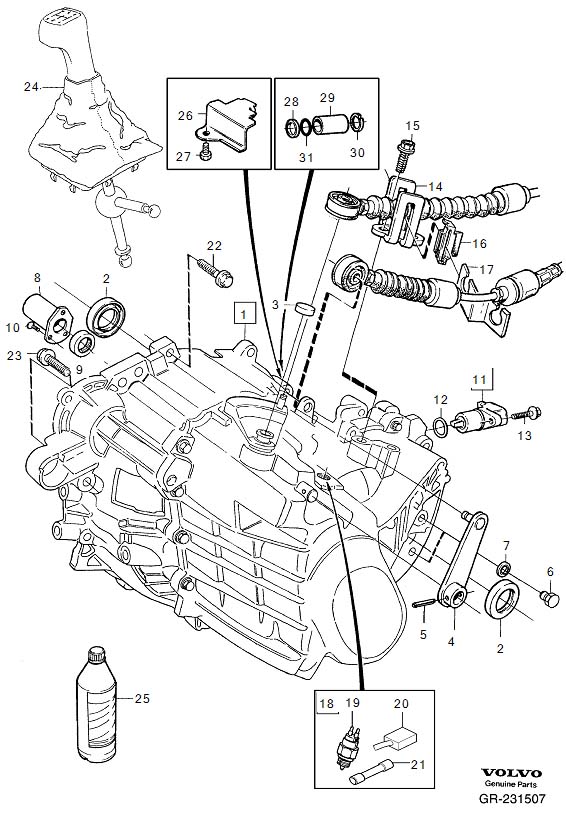 Diagram Manual transmission, gearbox, manual for your 1998 Volvo S90   