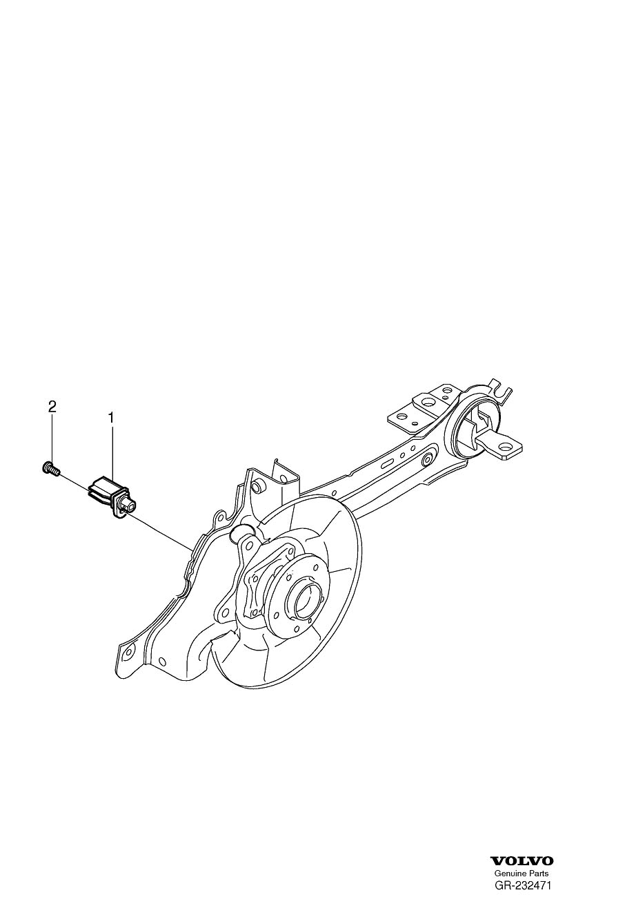 Diagram Abs sensor rear for your Volvo XC60  